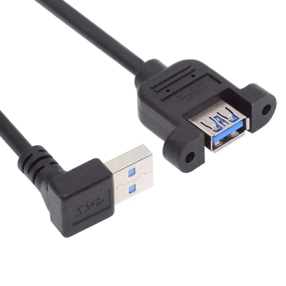 Fervit Fervit USB 3.0 Male to Female Type-A Up Angled Panel Mount Cable 30cm — product photo