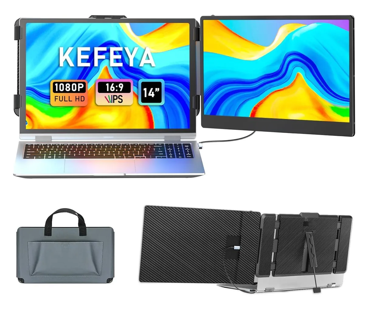 GSM Outdoors GSM Outdoors 14" FHD IPS Portable Monitor Extender 2 in 1 accessory — product photo