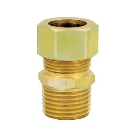Brass reducing adapter with compression and male threaded ends