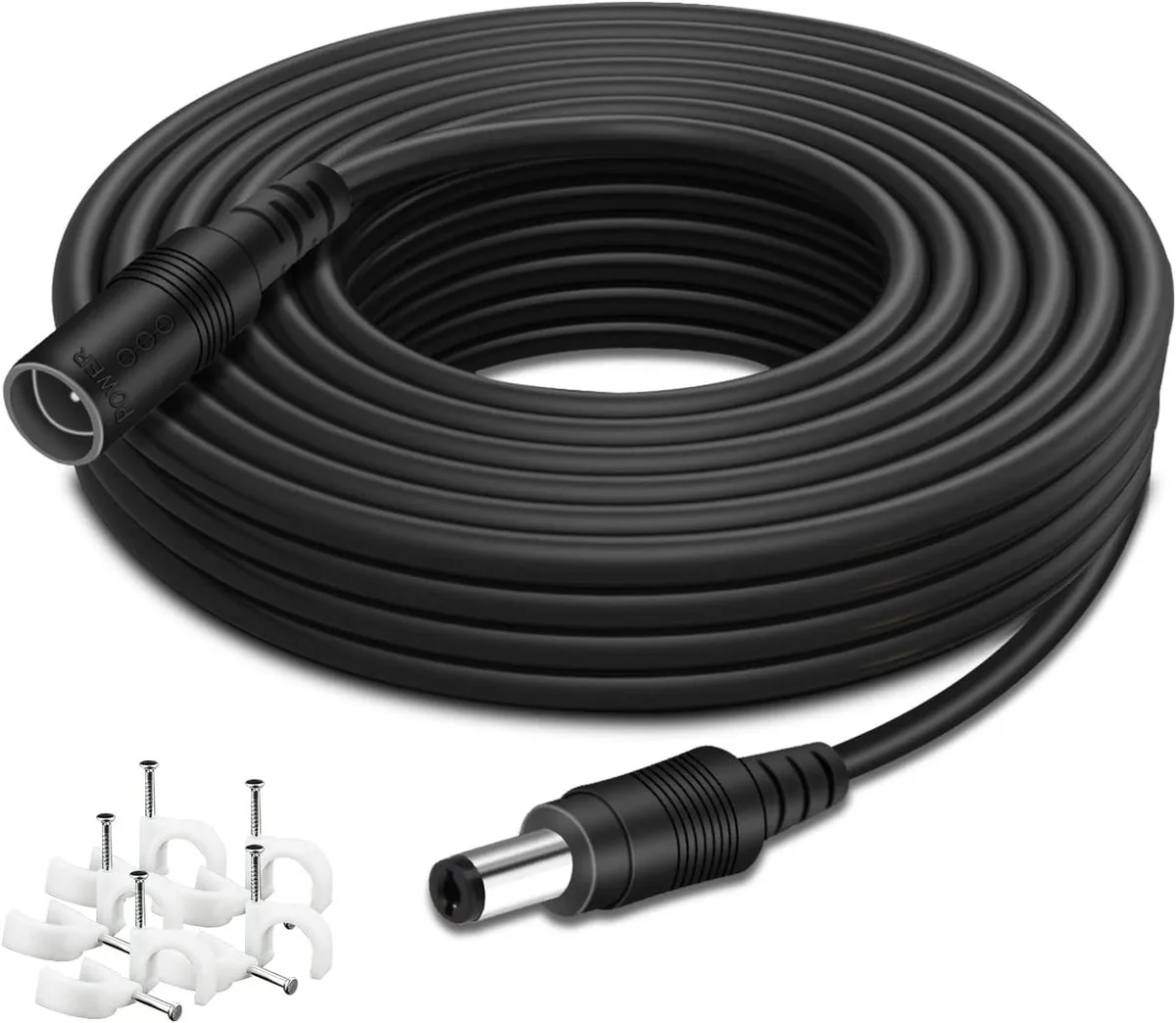 BFKK BFKK 16.5ft 2.1mm x 5.5mm DC Power Extension Cable Black — product photo