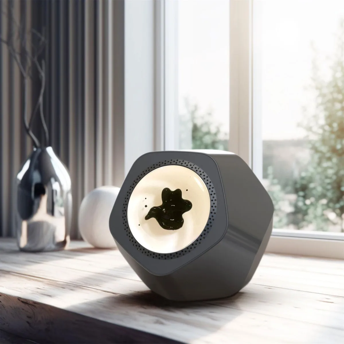 NO. NO. Ferrofluid Sound Visualizer Bluetooth Speaker 10W Gray — product photo