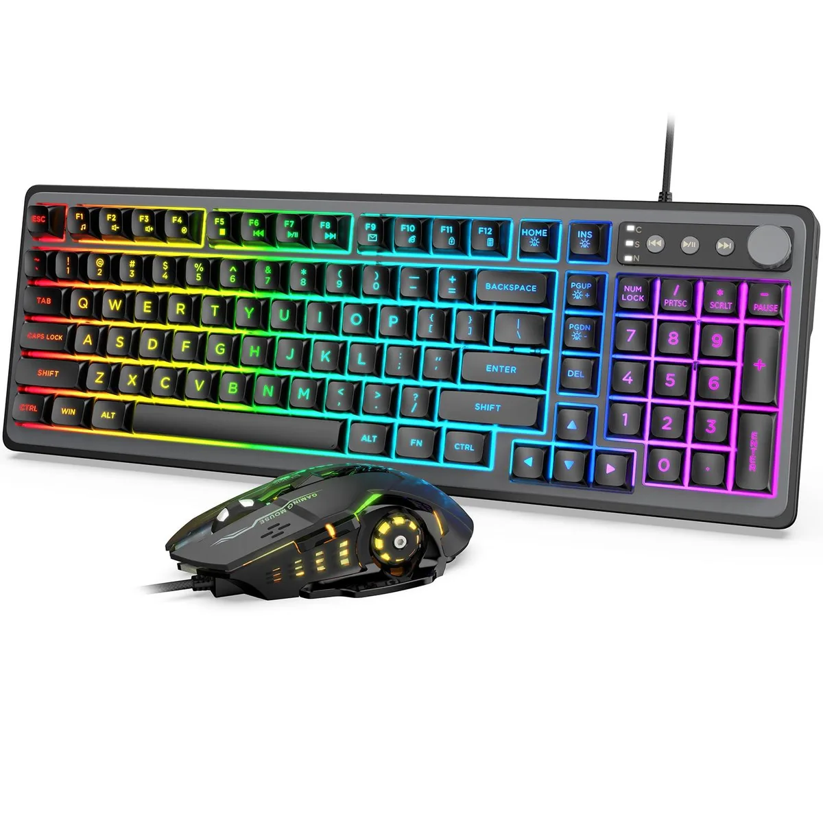  Philips KW98 Gaming Keyboard and Mouse Combo 14 RGB Modes 26-Key Anti-Ghosting 1200-3200 DPI — product photo