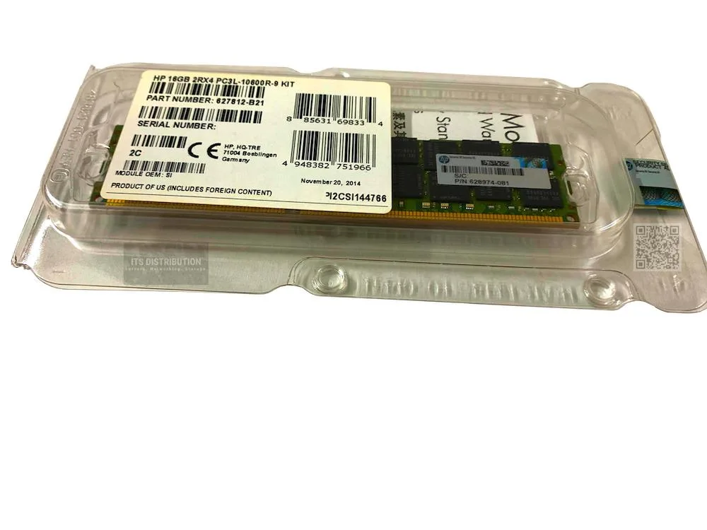 HP HP 627812-B21 628974-081 16GB 2RX4 PC3L-10600R desktop RAM — product photo