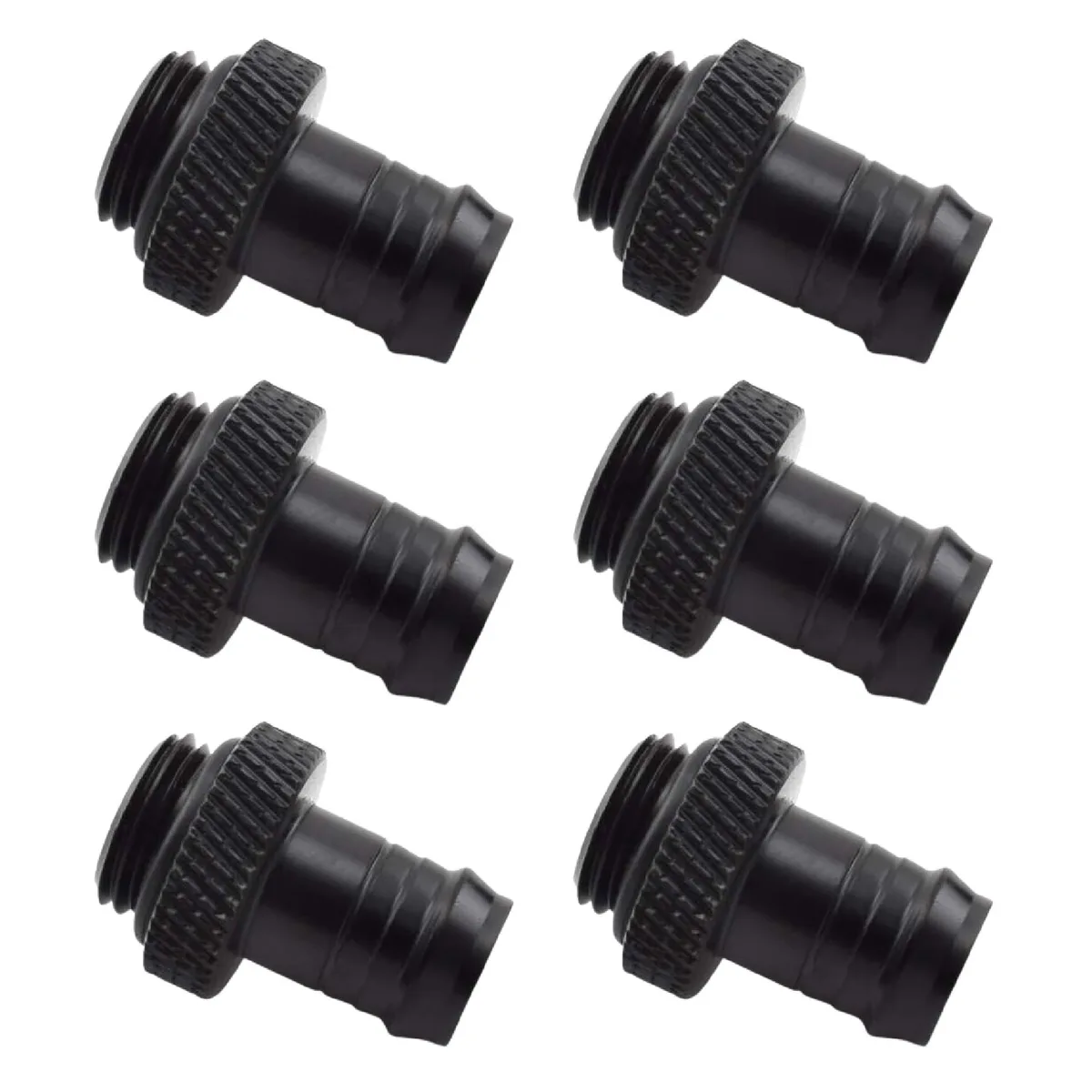 greenDracaena greenDracaena G1/4" to 3/8" Barb Fitting 6 Pack Black — product photo