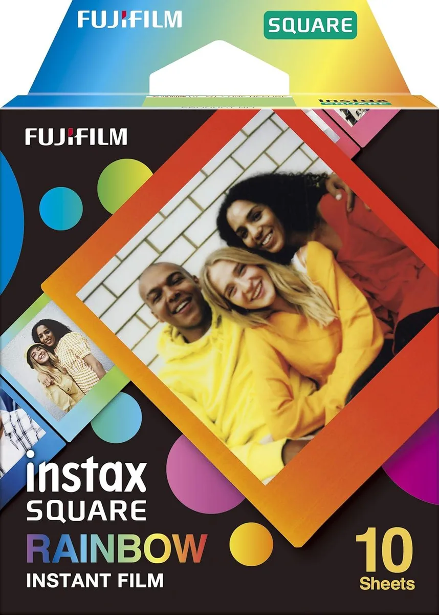 FUJIFILM FUJIFILM Instax Square Rainbow Film 10 exposures camera accessory — product photo