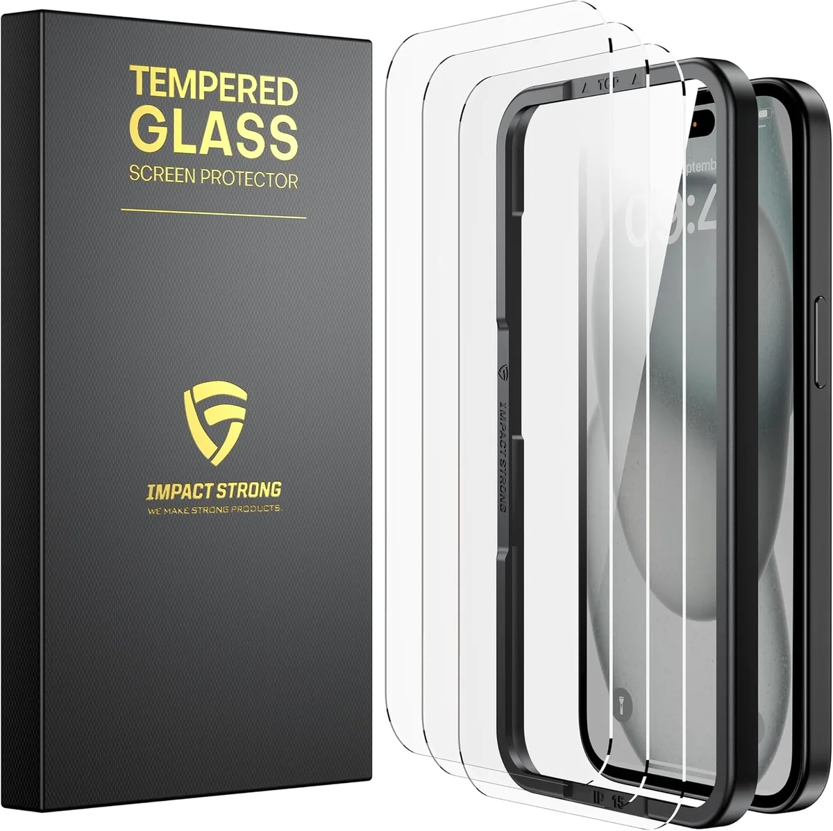 NuoTo NuoTo 3-Pack Tempered Glass Screen Protector iPhone 15 16 6.1 Inch — product photo