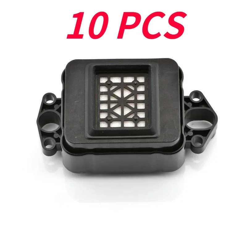 Ten small rectangular rubber caps in a plastic bag