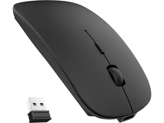 Manw Manw Wireless Mouse 2.4G Rechargeable Silent 800/1200/1600 DPI Black — product photo