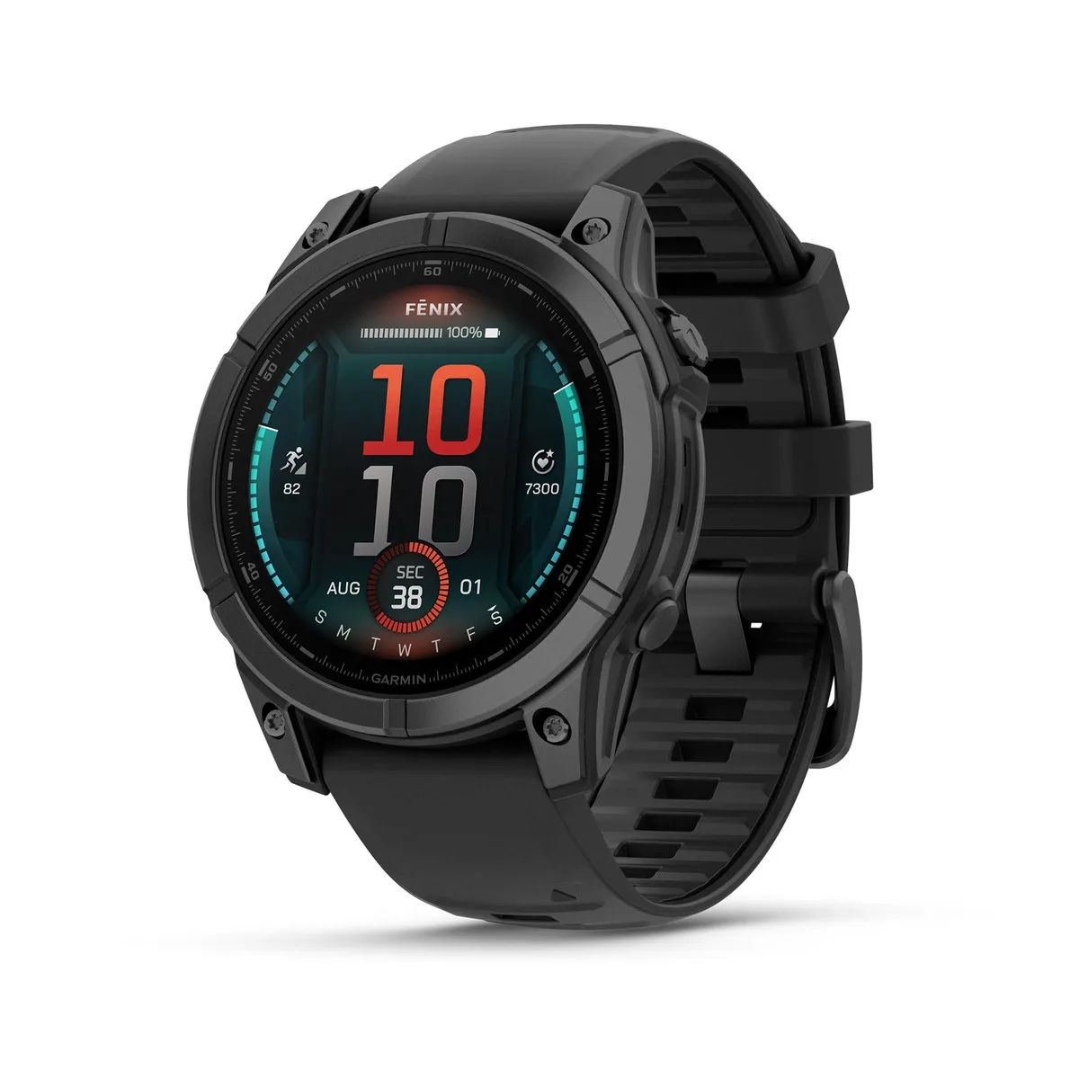 Garmin Garmin fēnix E 47 mm AMOLED Slate Gray Steel Black Band — product photo