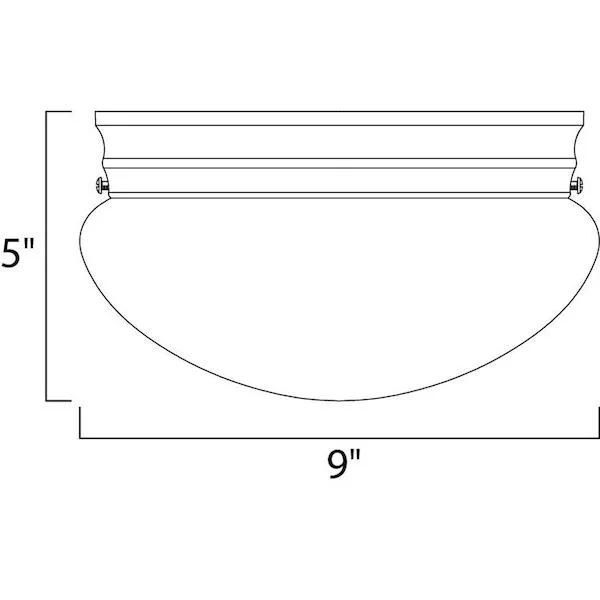 Maxim Lighting 5881WTBK Essentials two-light flush mount in black finish