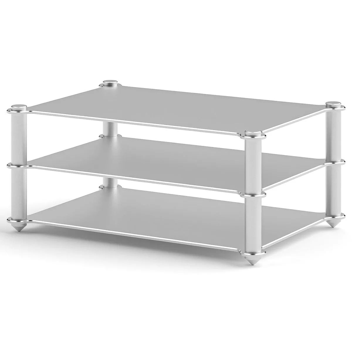 LORDWORLD LORDWORLD Aluminum Audio Rack Stand 2-3 Tier Ventilated Modular HiFi Shelf — product photo