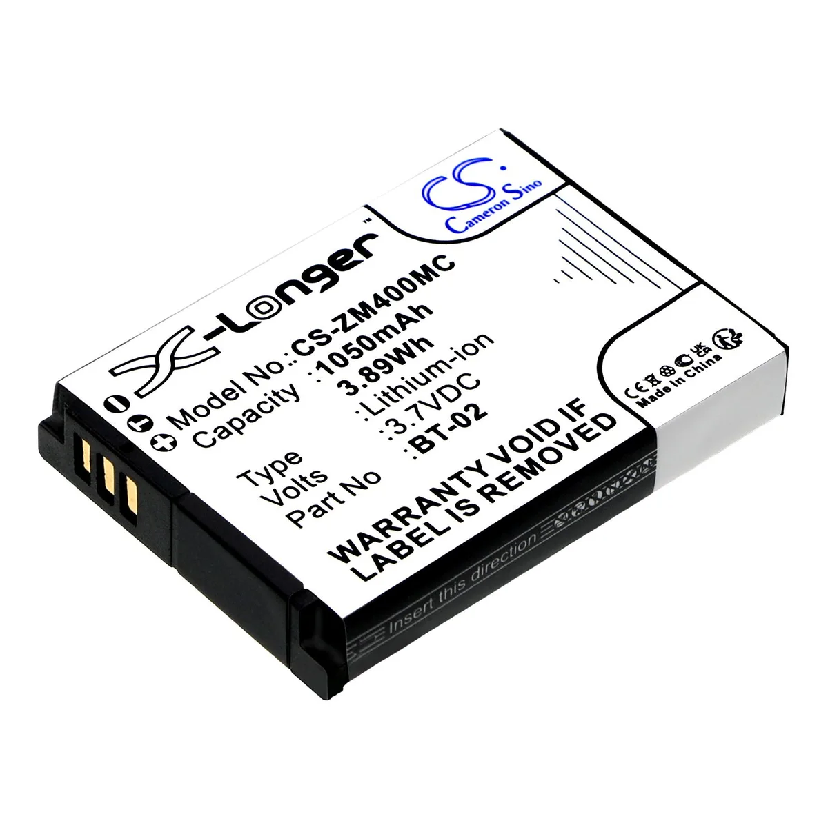 Cameron & Co Cameron & Co DS-CS-ZM400MC Camera Battery 1.05Ah Black — product photo