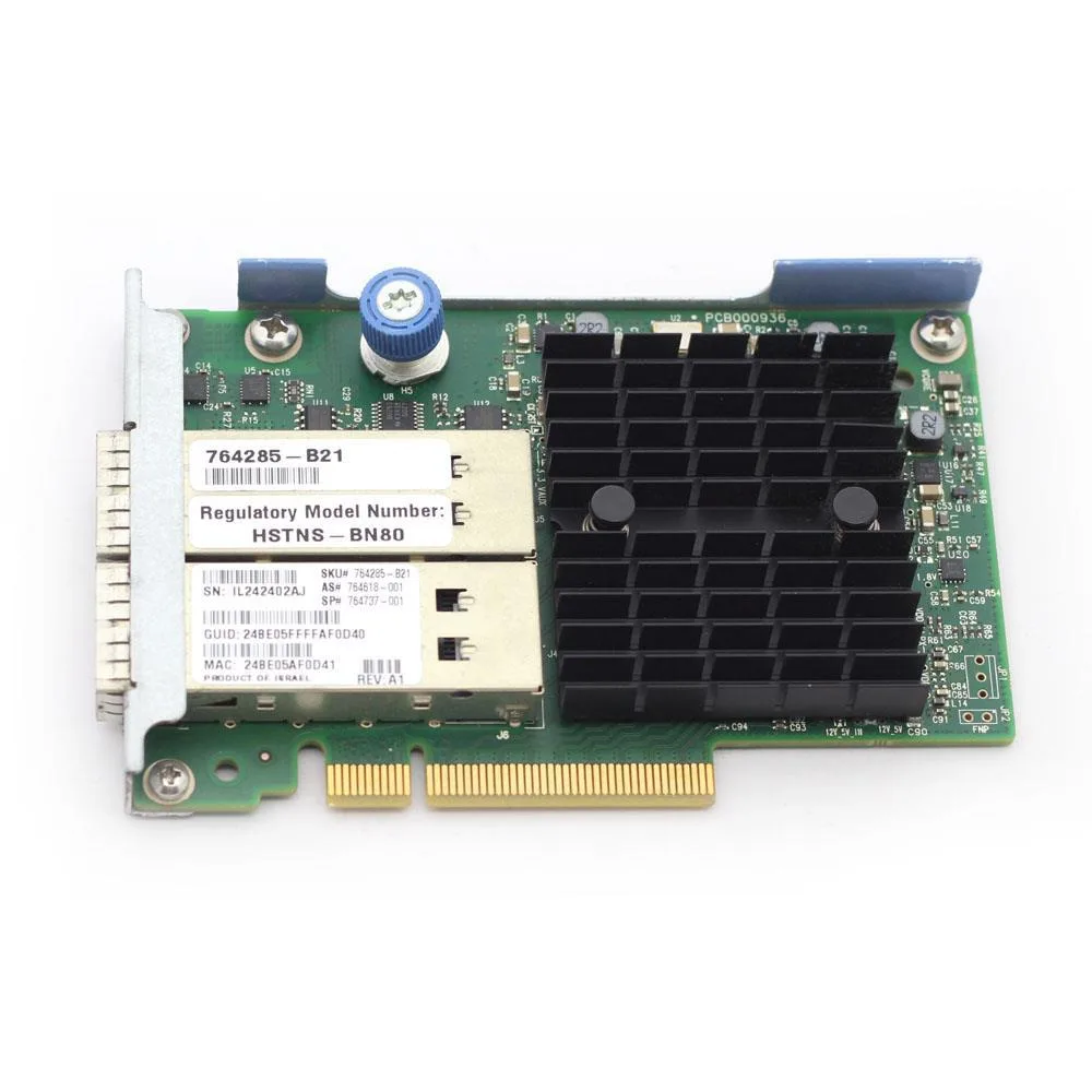 Ruth's sister Ruth's sister Dual Port 10 Gigabit Fiber Optic Network Card 40GB 544+ FLR QSFP 764285-B21 — product photo