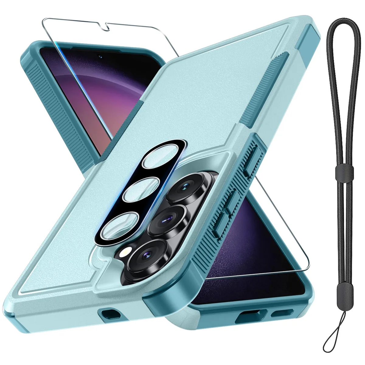 RMOCR Samsung Galaxy S26 Case with Screen Protector and Camera Lens Cover, Mint Green — product photo