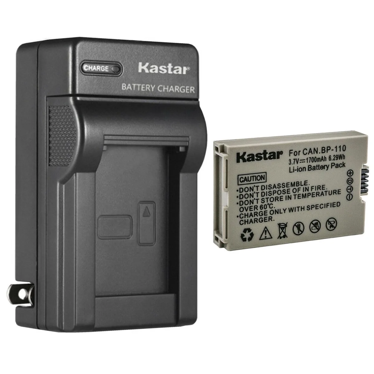 Kastar Kastar BP-110 1700mAh Li-Ion Battery &amp; AC Charger 1-Pack — product photo