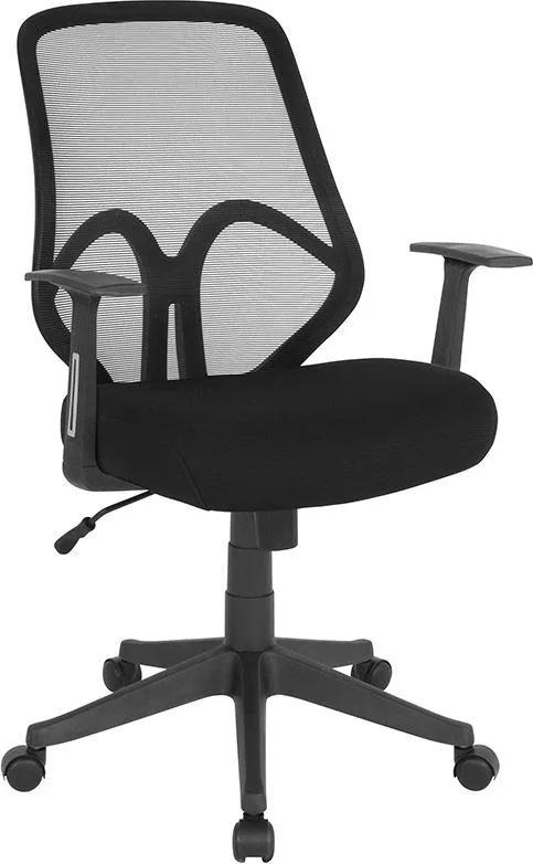Flash Furniture Flash Furniture Salerno Series High Back Black Mesh Chair with Arms — product photo