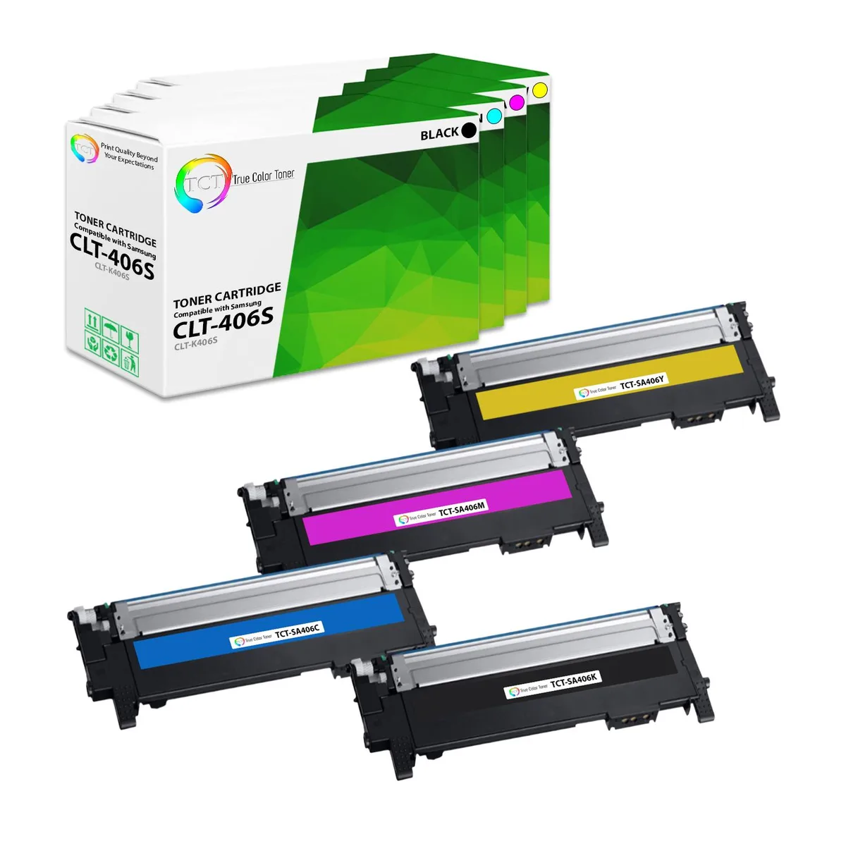 True Color Toner True Color Toner CLT-406S 4-pack toner cartridge — product photo