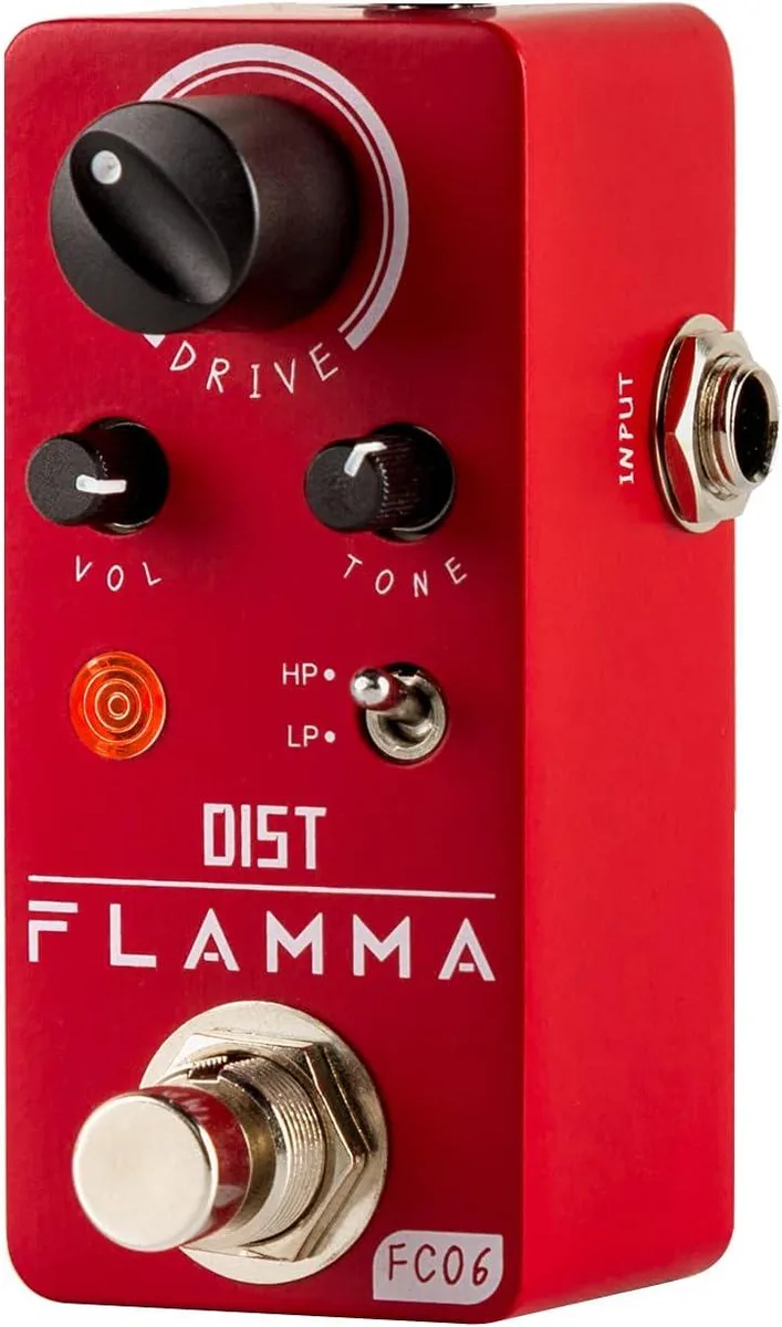 BFKK BFKK FC06 Distortion Guitar Pedal 2 Modes HP/LP True Bypass Mini Analog 153g — product photo