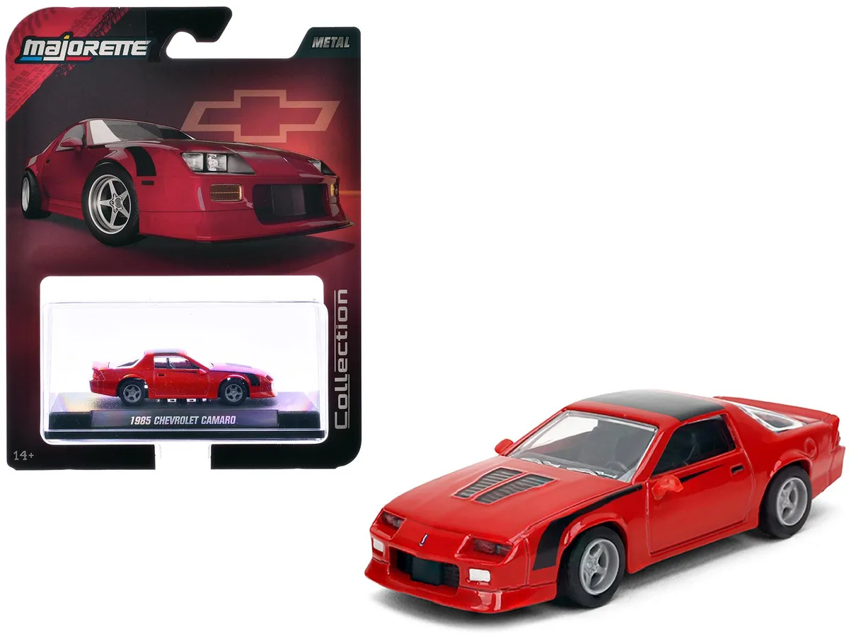 Majorette Majorette 1985 Chevrolet Camaro Red with Black Top and Stripes "Collection" Series 1/64 Diecast Car — product photo