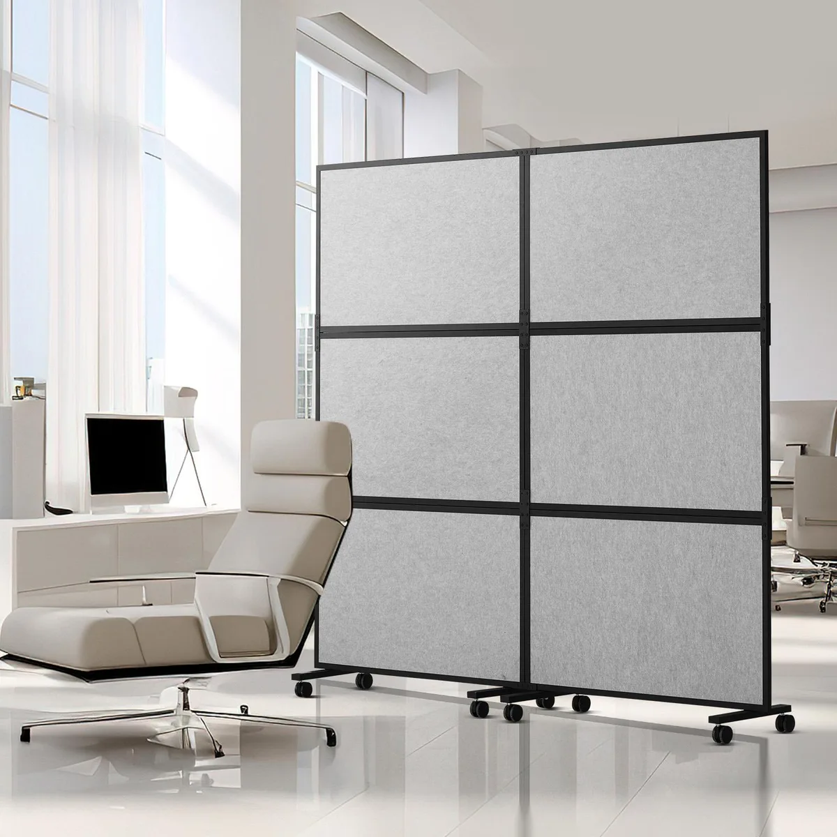 VEVOR VEVOR Office Divider TLD-18 2 Panel Light Grey 67.3in — product photo