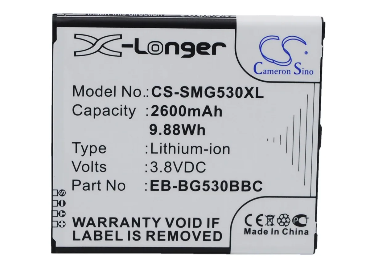  Cameron Sino Replacement Battery 2600mAh 9.88Wh for Samsung Galaxy Grand Prime J5 — product photo