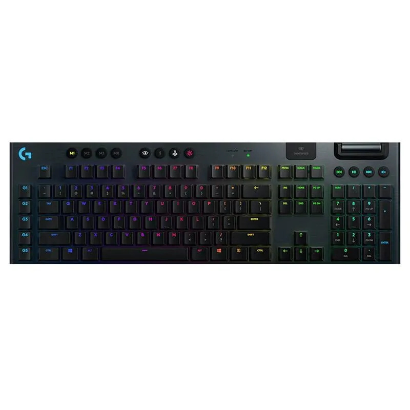 Logitech Logitech G913 Lightspeed Wireless RGB Mechanical Gaming Keyboard Green Switch Black — product photo