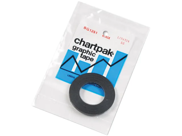 Chartpak Chartpak BG1251 Glossy Black Tape 1/8" x 9 yards — product photo
