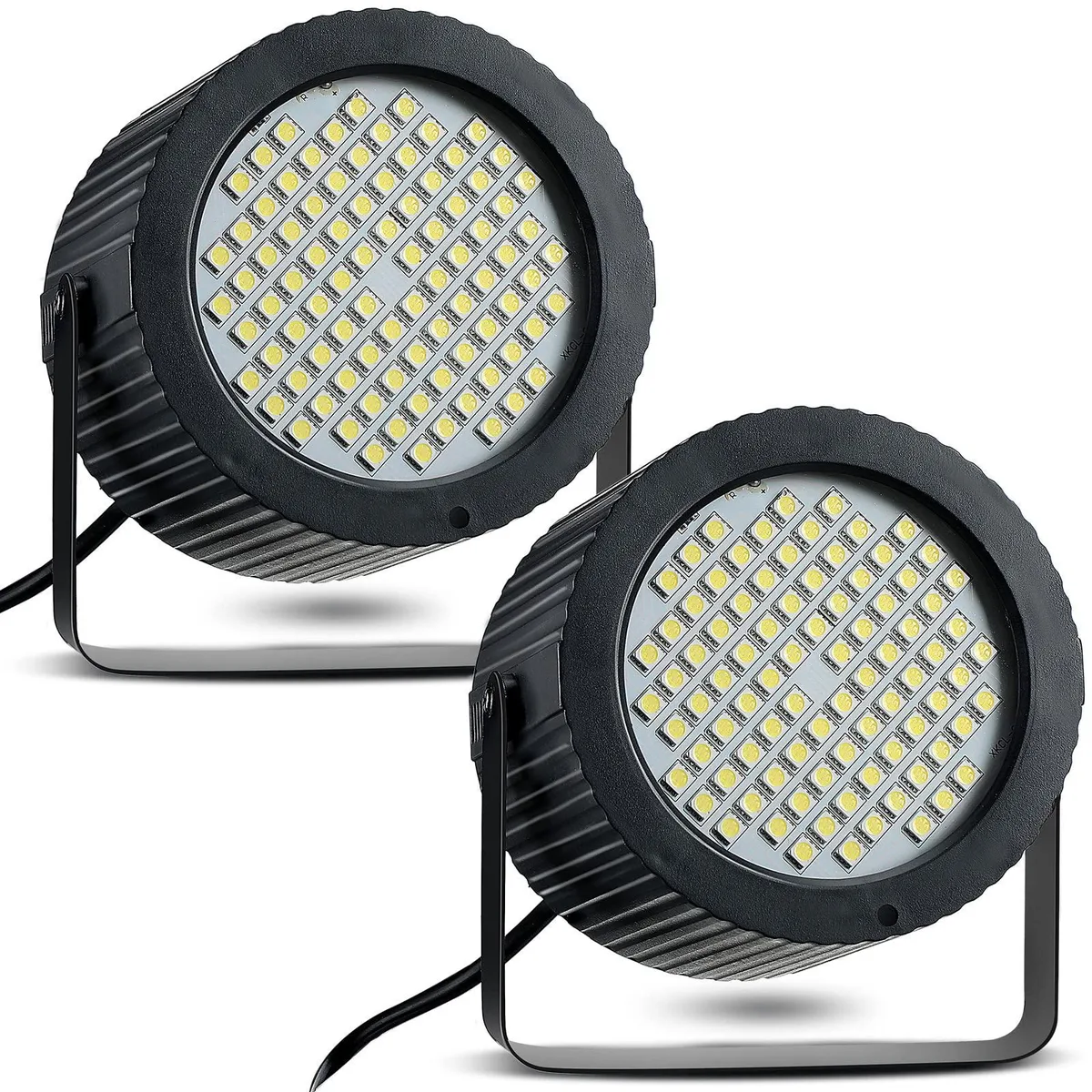 Two white rectangular plastic strobe lights with 88 LEDs each