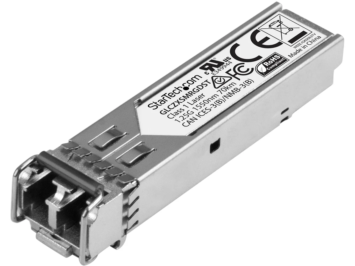 STARTECH STARTECH GLCZXSMRGDST SFP transceiver 1550nm 70 km 1.25 Gbps — product photo