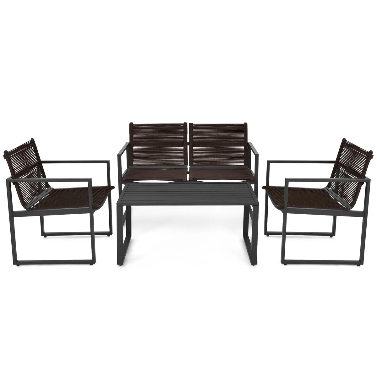 SlickBlue SlickBlue 4-Piece Patio Furniture Conversation Set Brown — product photo
