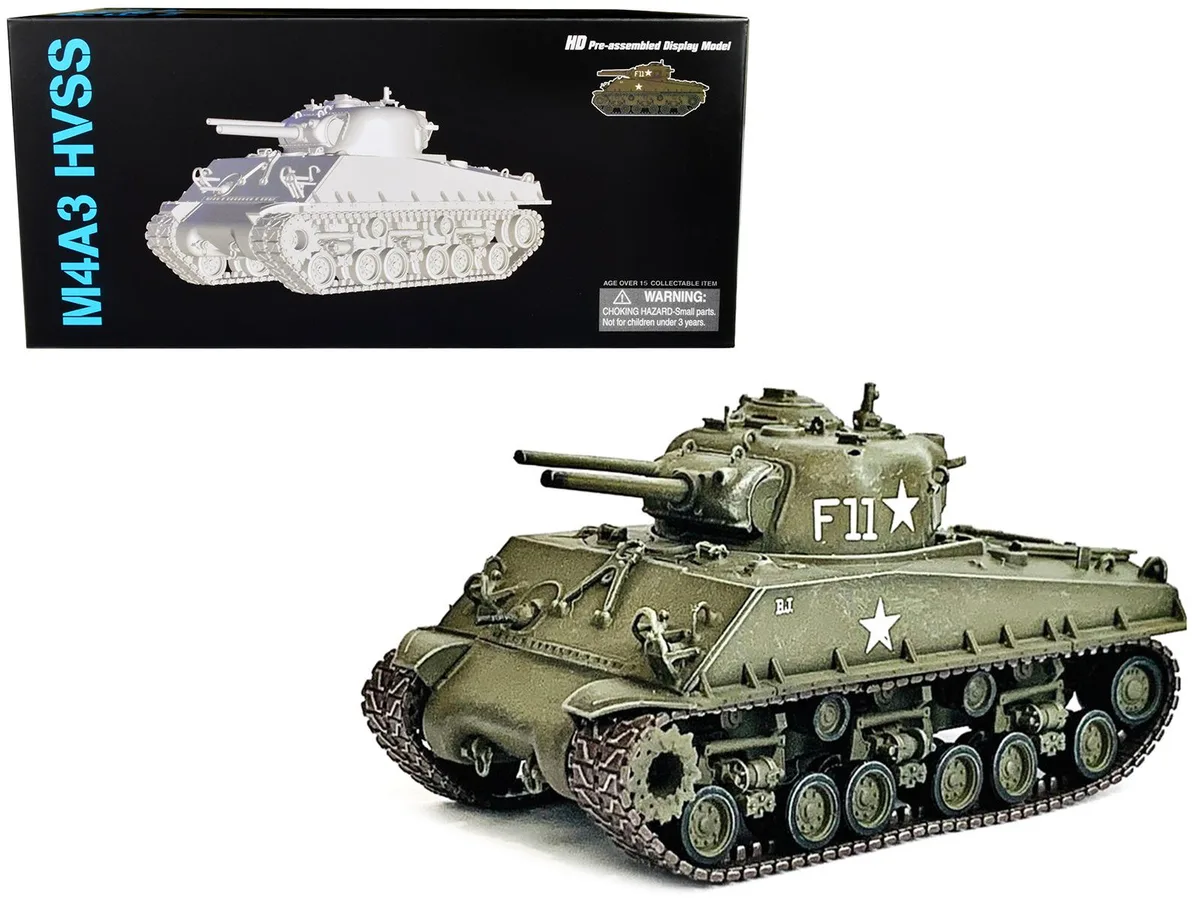 Dragon Models Dragon Models M4A3 HVSS POA-CWS-H5 Flamethrower Tank 1/72 Korea 1951 hobby collectible — product photo