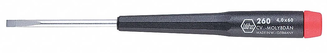 Slender chrome blade with black precision handle, 150 mm overall length