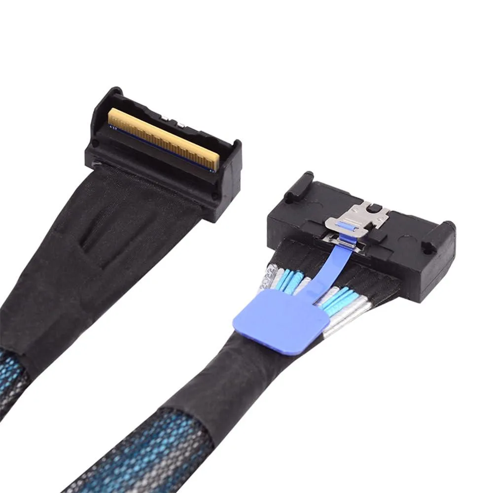 Vszerda Vszerda NF-SF-063-UP MCIO PCI-E 5.0 Angled 74Pin Male-Male SAS Cable 35cm — product photo