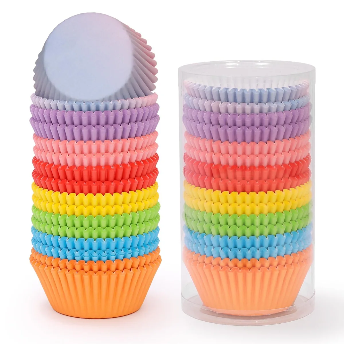 Pack of 400 paper cupcake liners in eight colours, 50 per colour