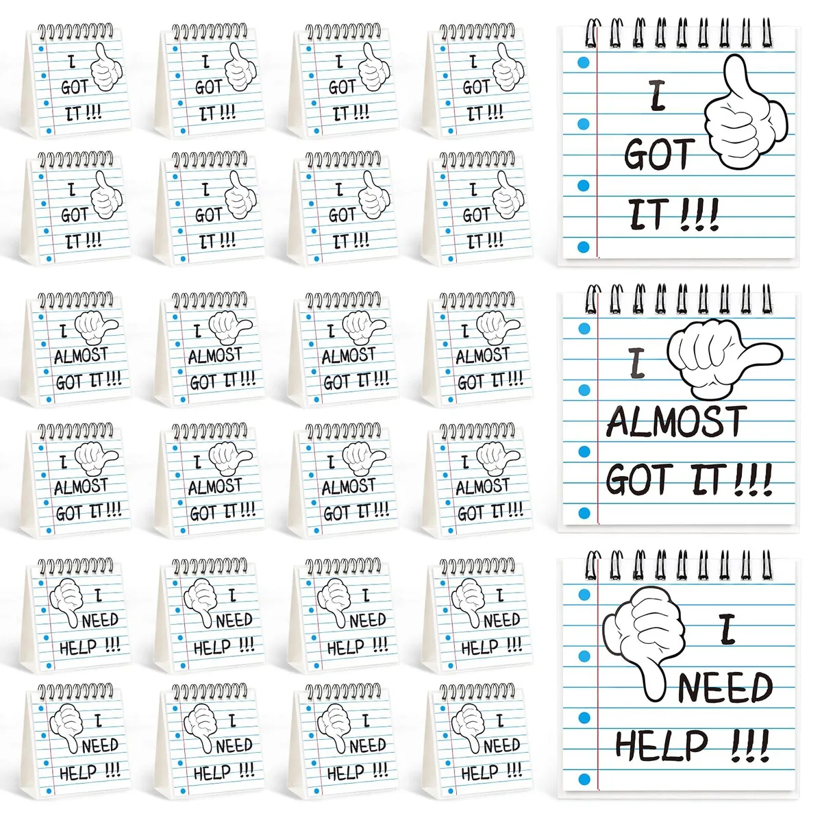 Noxglory Noxglory-1 24 Mini Flip Chart Signs 3.5in educational supply — product photo