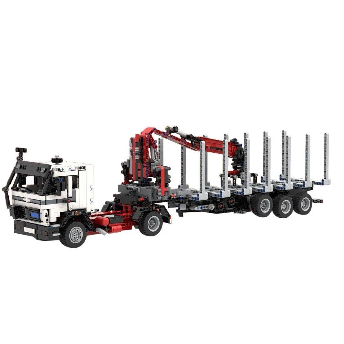 ZITIANYOUBUILD ZITIANYOUBUILD MOC-105359+MOC-92474 NG-1632 Logging Trailer Crane Truck 2036 PCS educational — product photo