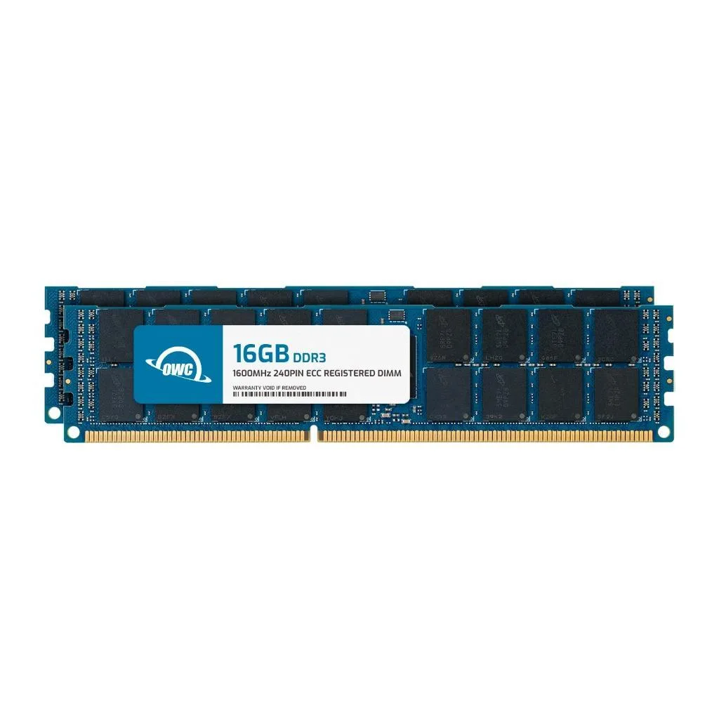 OWC OWC 32GB (2x16GB) DDR3L 1600 CL11 ECC Reg RDIMM 1.35V 240-pin 2Rx4 memory upgrade — product photo