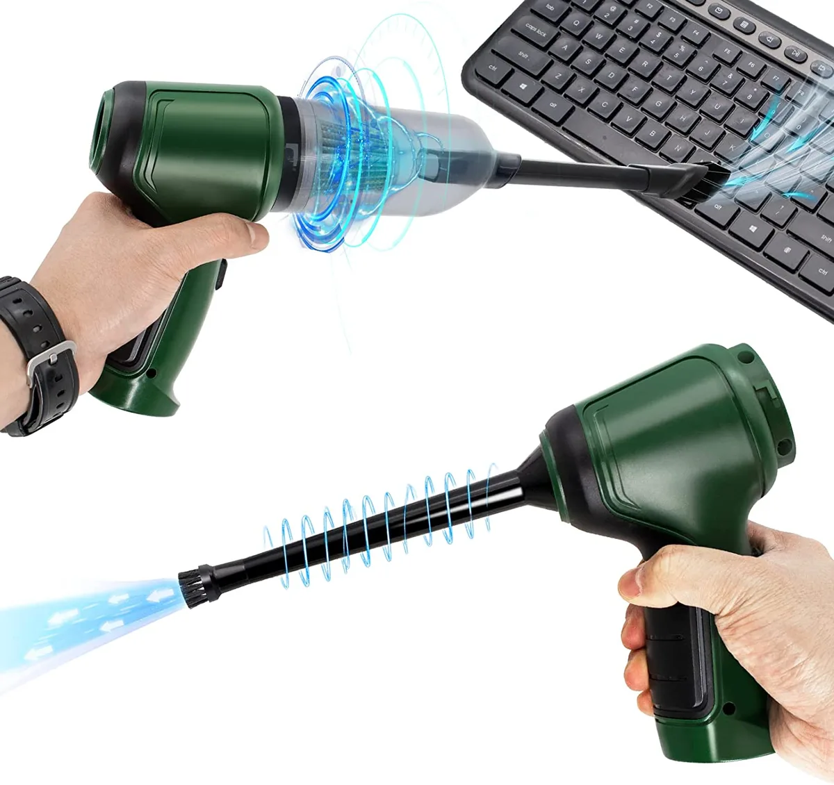 Corn Electronics Corn Electronics 36000 RPM 3-in-1 Air Compressor Green — product photo