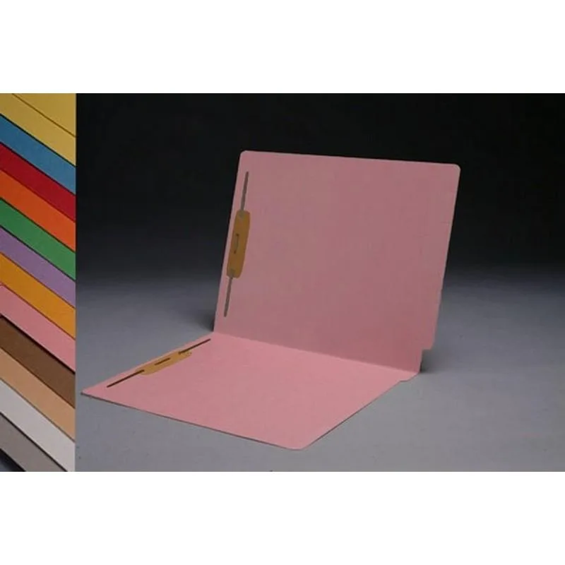 BSP FIling BSP FIling Pink File Folder 11pt 2-Ply End Tab Fastener #1 #3 Box 50 — product photo