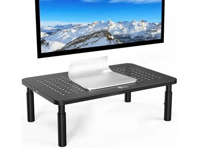 LORDWORLD LORDWORLD Monitor Stand 14.6x9.3in 3 Heights 44lbs Black — product photo