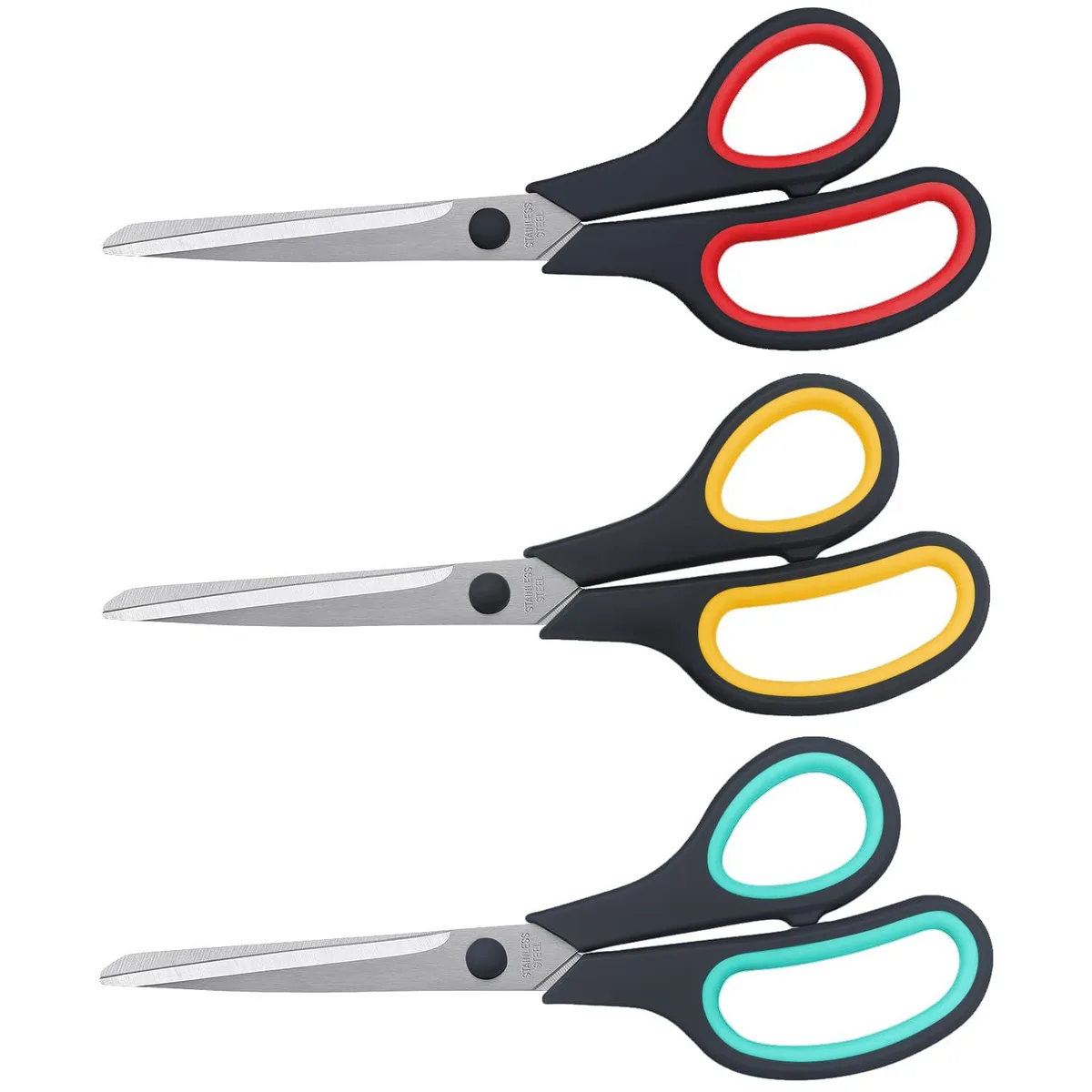  LONGKEY LY-202411082 8.5" Scissors 3-Pack Black — product photo