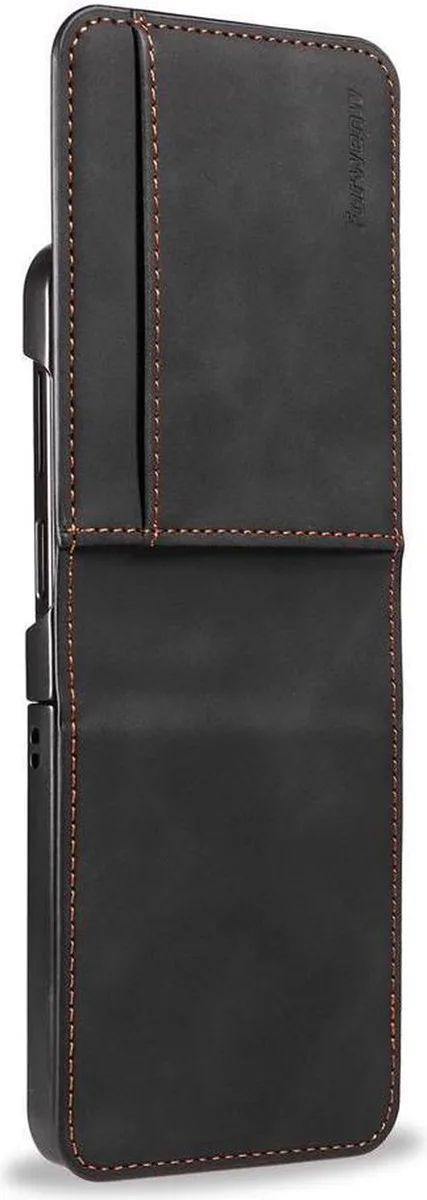 BONAEVER BONAEVER Case for Samsung Galaxy Z Flip 6 5G Black PU Leather Wallet with Card Holder Stand — product photo