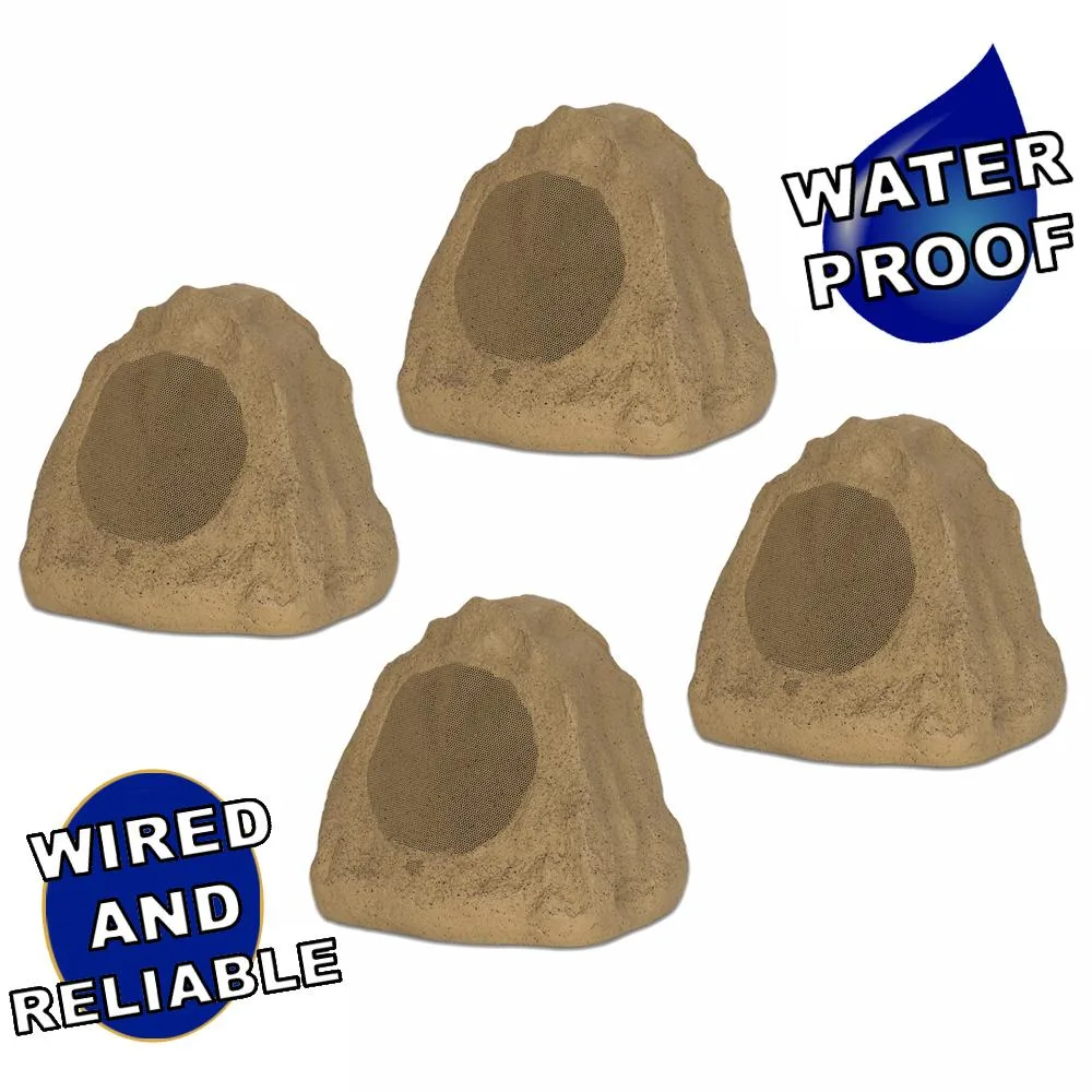 Theater Solutions Theater Solutions 4R6S Sandstone 6.5" Rock 4 Speaker Set — product photo