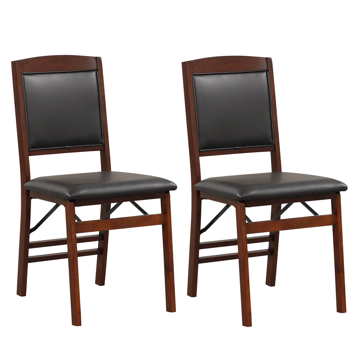 SlickBlue SlickBlue Set of 2 Folding Dining Chairs Brown — product photo