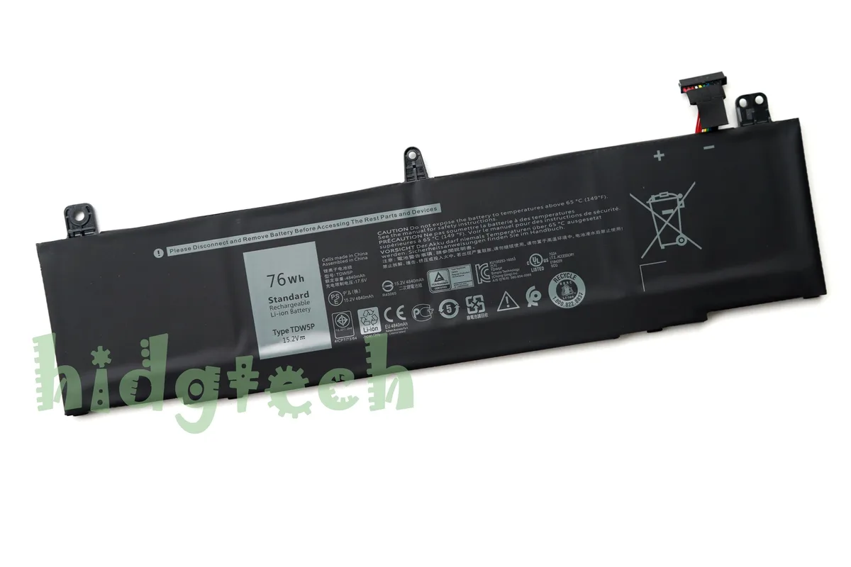 Beisite Beisite TDW5P 76Wh 15.8V laptop battery for Alienware 13 R3 — product photo