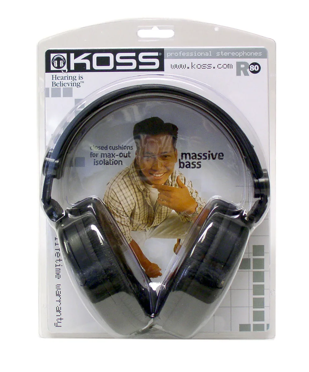 Koss Koss R80 Circumaural Headphones 16-22KHz 60Ω 8ft 3.5/6.3mm — product photo