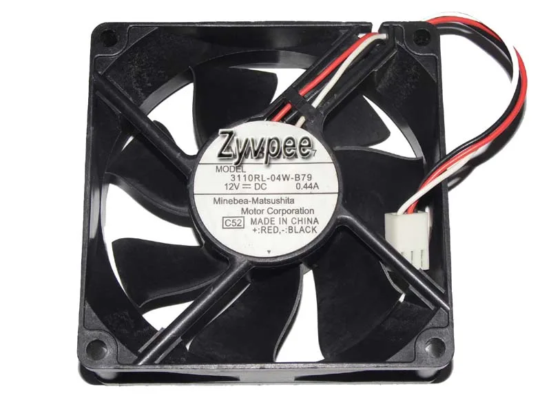 Zyvpee Zyvpee 3110RL-04W-B79 C52 80mm 25mm 12V .44A 3-pin case fan — product photo