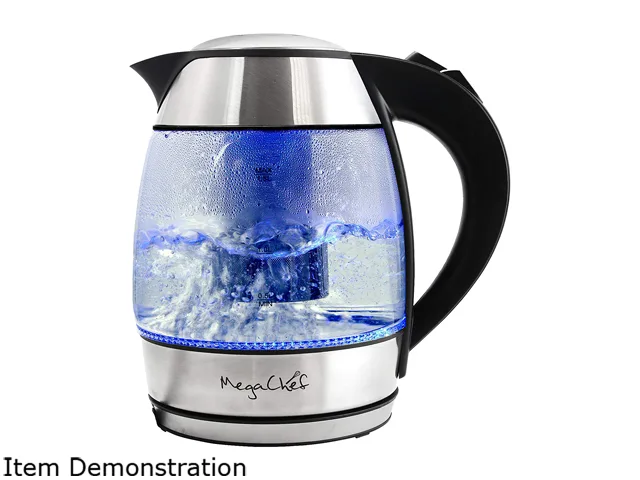 MegaChef MegaChef MGKTL-1751 1.8 L Glass Stainless Steel Tea Kettle with Infuser — product photo