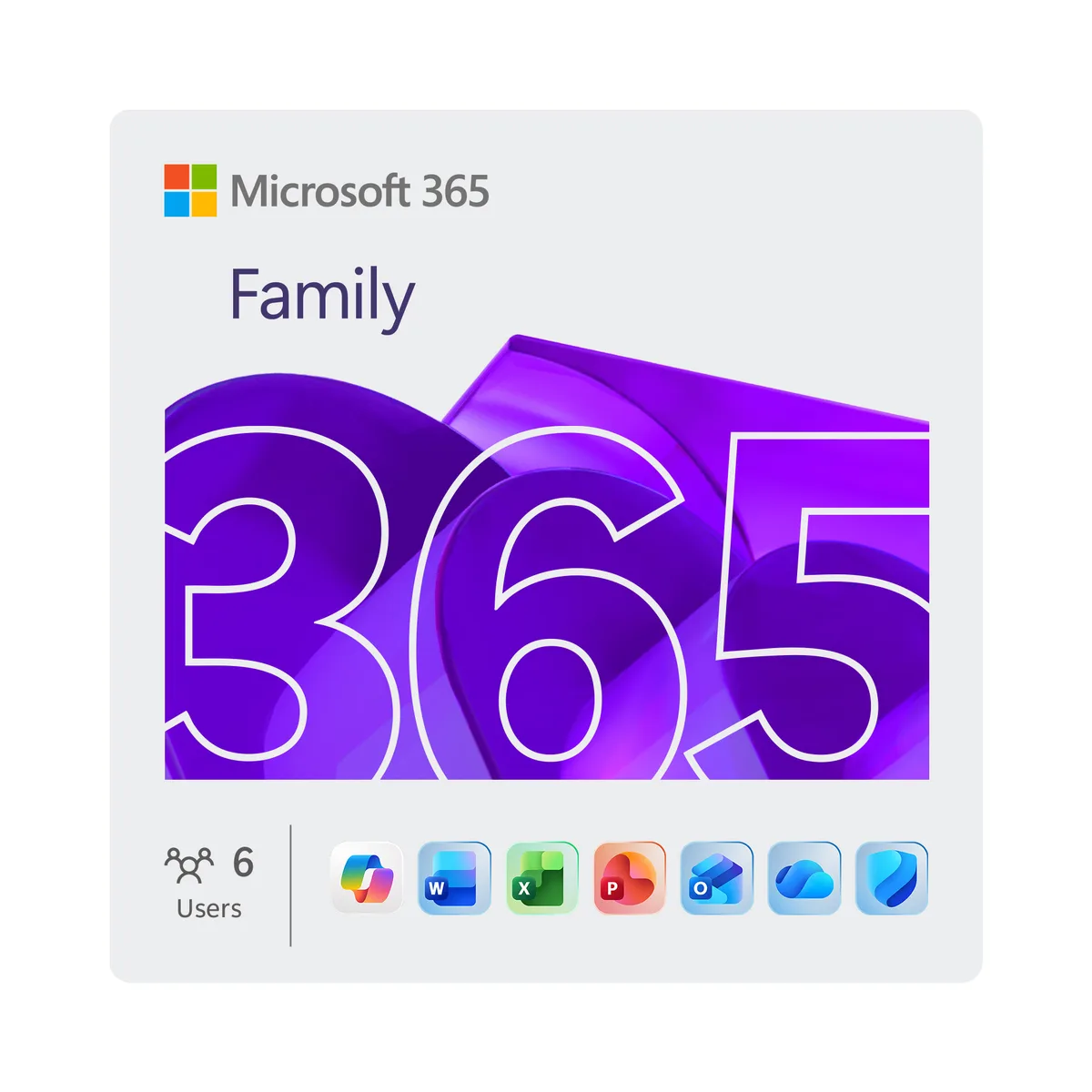 Microsoft Microsoft EP2-33831 365 Family 1 Year 6 People — product photo