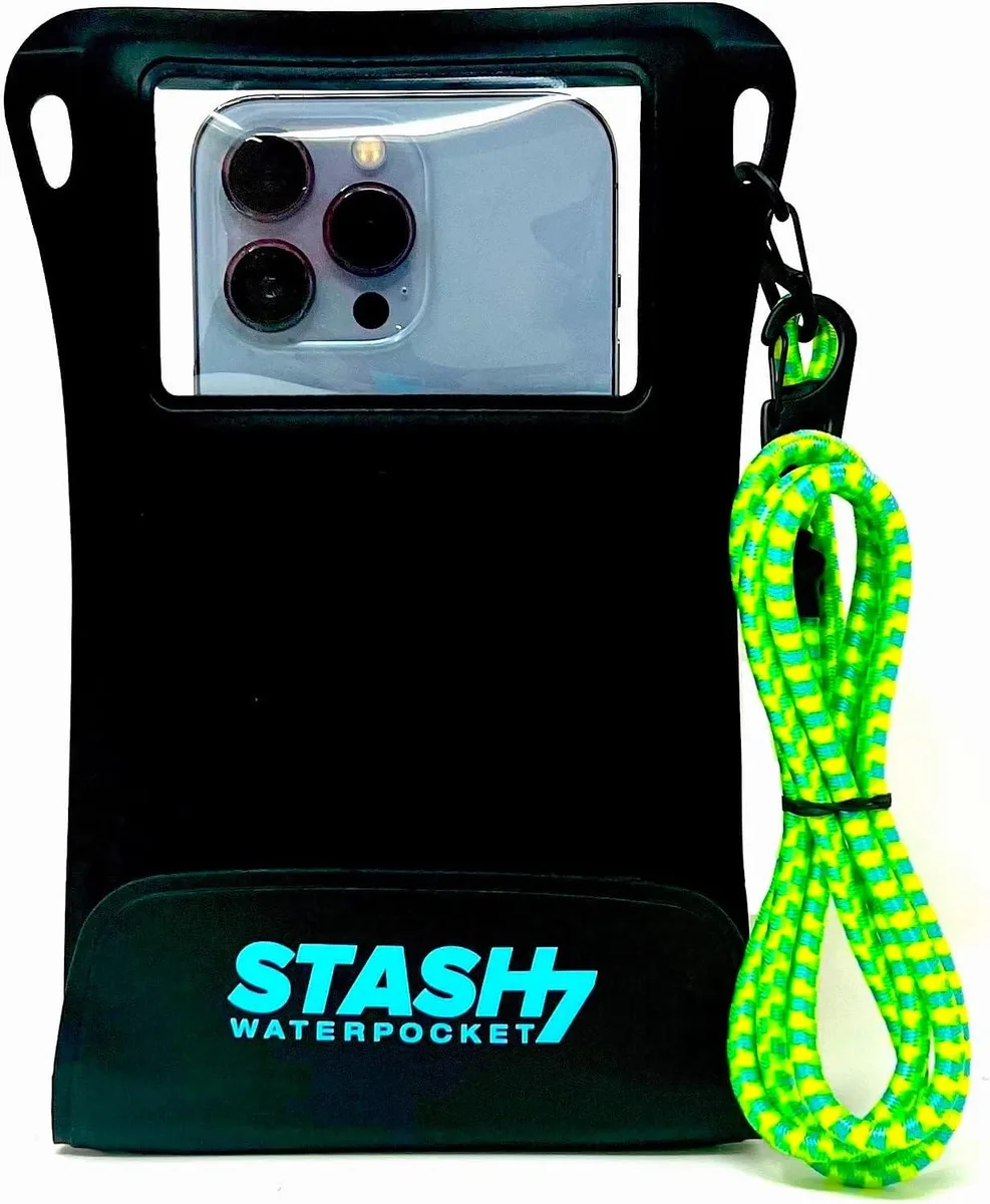 TAURKENAM TAURKENAM Waterproof Phone Pouch w/Long Lanyard IPX8 Black — product photo